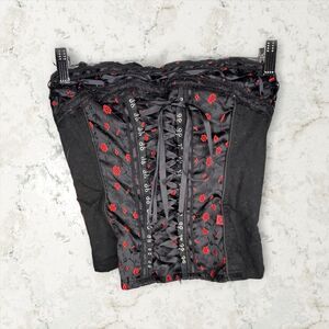 Y2K Vintage Tripp NYC Rose Corset Goth M